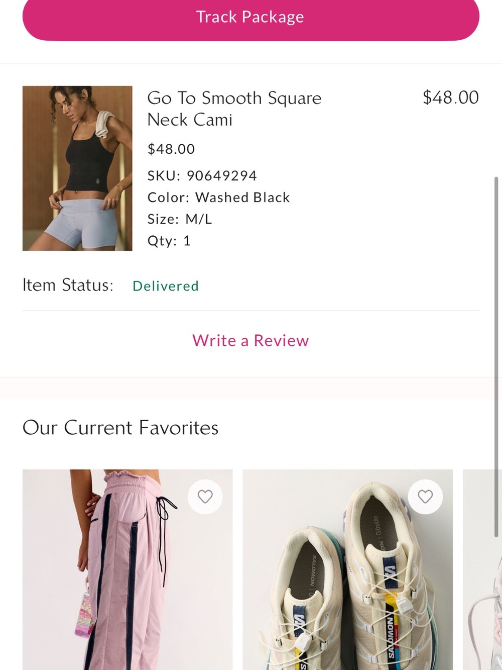 Practically new fp movement go to smooth neck cami - Picture 5 of 5